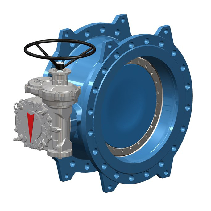 spjeld1-1 Double flanged eccentric butterfly valve